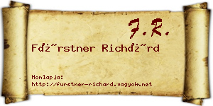 Fürstner Richárd névjegykártya