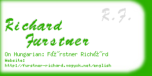 richard furstner business card